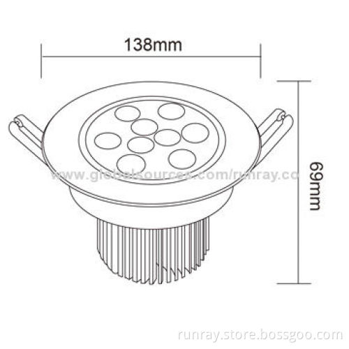 Hot Selling 9W LED Ceiling Light, High-brightness, 72-hour Aging Time/Easy Installation/CE Mark